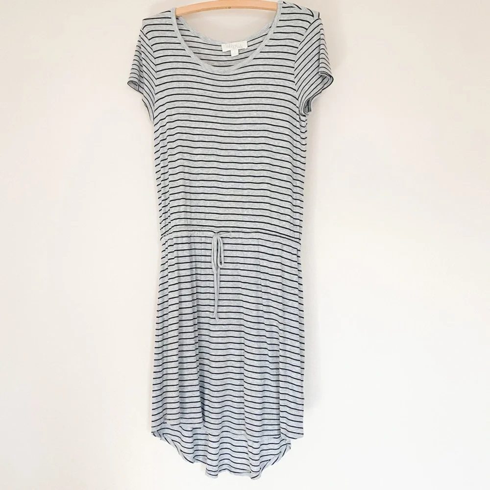 Olive & Oak Short Sleeve Striped Knit Dress